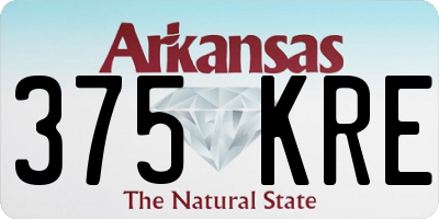 AR license plate 375KRE
