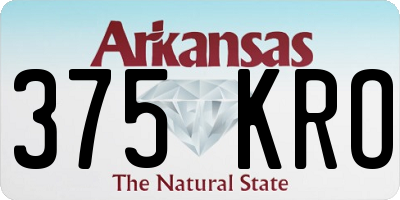 AR license plate 375KRO