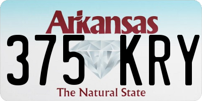 AR license plate 375KRY