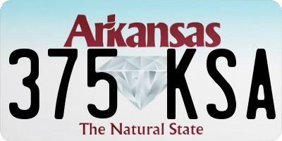 AR license plate 375KSA
