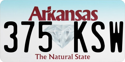 AR license plate 375KSW