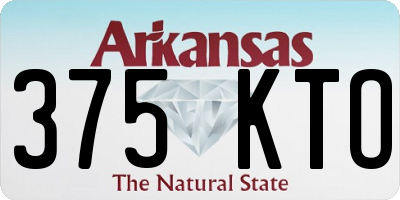 AR license plate 375KTO