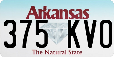 AR license plate 375KVO
