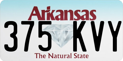 AR license plate 375KVY