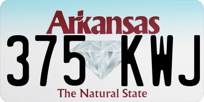 AR license plate 375KWJ
