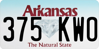 AR license plate 375KWO