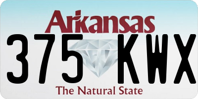 AR license plate 375KWX