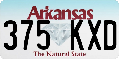 AR license plate 375KXD