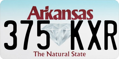 AR license plate 375KXR