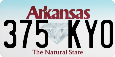 AR license plate 375KYO