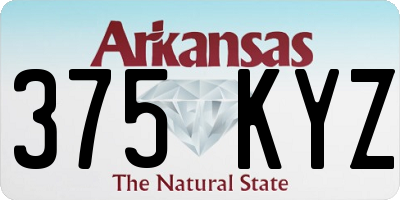 AR license plate 375KYZ