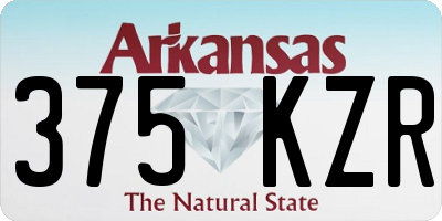 AR license plate 375KZR