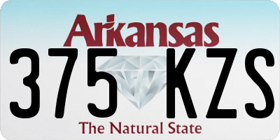 AR license plate 375KZS