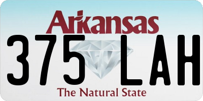 AR license plate 375LAH
