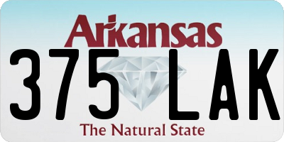 AR license plate 375LAK