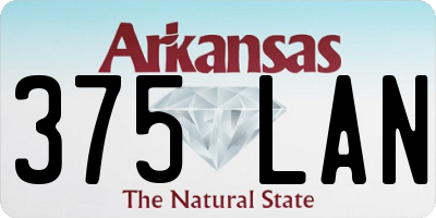 AR license plate 375LAN
