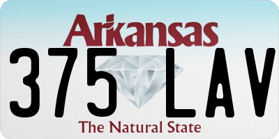 AR license plate 375LAV