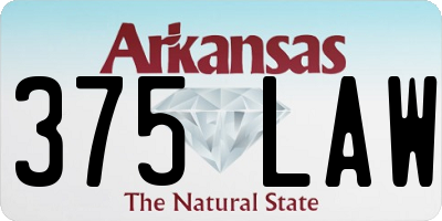 AR license plate 375LAW
