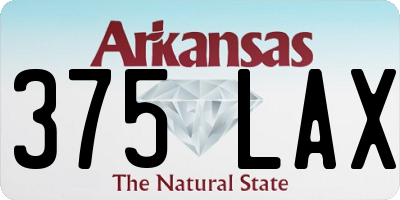 AR license plate 375LAX