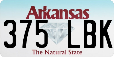 AR license plate 375LBK