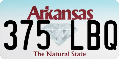 AR license plate 375LBQ