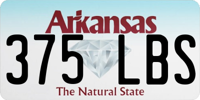 AR license plate 375LBS