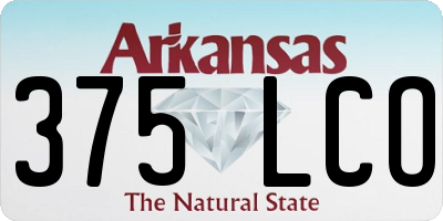 AR license plate 375LCO