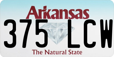 AR license plate 375LCW