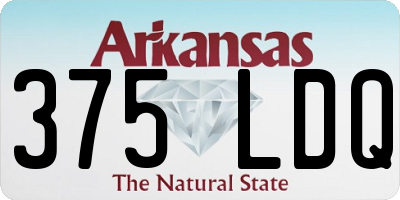 AR license plate 375LDQ