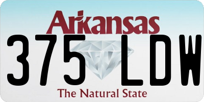 AR license plate 375LDW