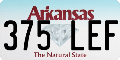 AR license plate 375LEF