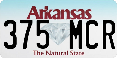 AR license plate 375MCR