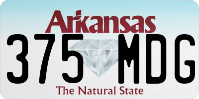 AR license plate 375MDG