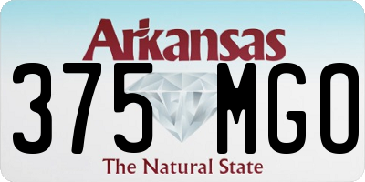 AR license plate 375MGO