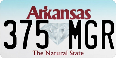 AR license plate 375MGR