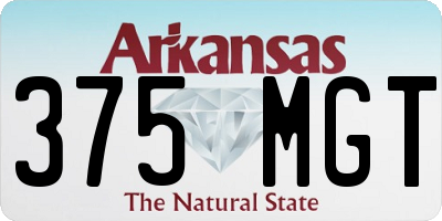 AR license plate 375MGT