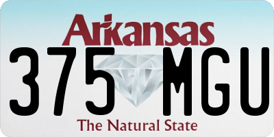 AR license plate 375MGU