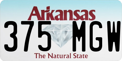 AR license plate 375MGW