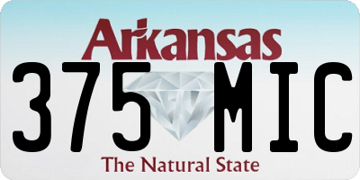 AR license plate 375MIC