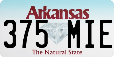AR license plate 375MIE