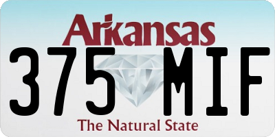 AR license plate 375MIF