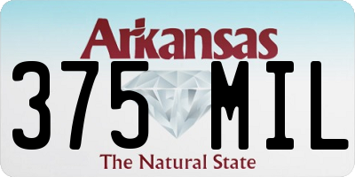 AR license plate 375MIL