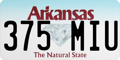 AR license plate 375MIU