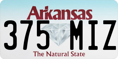 AR license plate 375MIZ