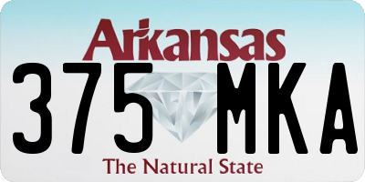 AR license plate 375MKA