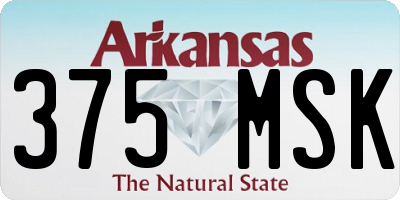 AR license plate 375MSK