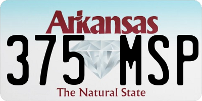 AR license plate 375MSP