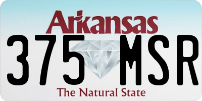 AR license plate 375MSR