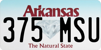 AR license plate 375MSU