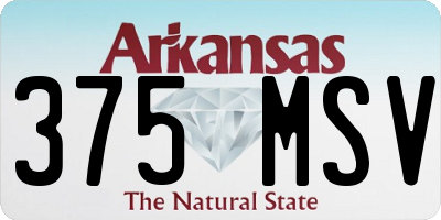 AR license plate 375MSV